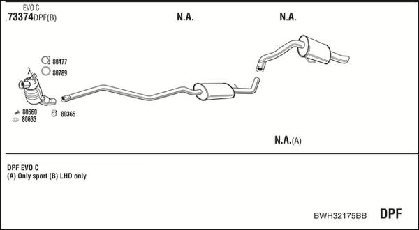 Walker BWH32175BB - Pakoputkisto inparts.fi