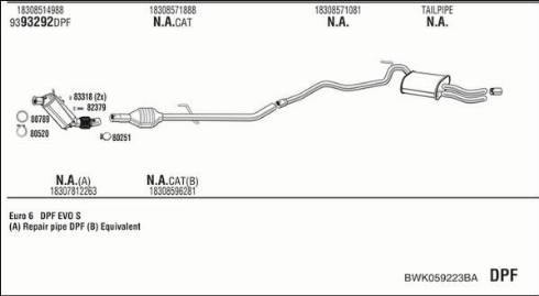 Walker BWK059223BA - Pakoputkisto inparts.fi