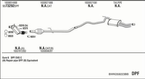 Walker BWK059223BB - Pakoputkisto inparts.fi