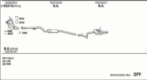 Walker BWK058951BA - Pakoputkisto inparts.fi