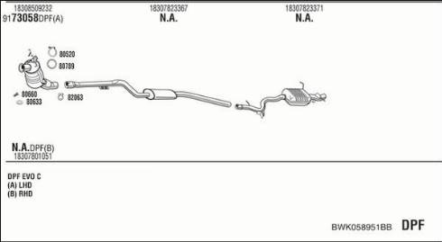 Walker BWK058951BB - Pakoputkisto inparts.fi