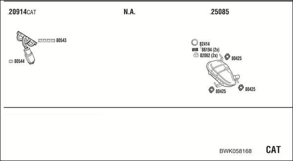 Walker BWK058168 - Pakoputkisto inparts.fi