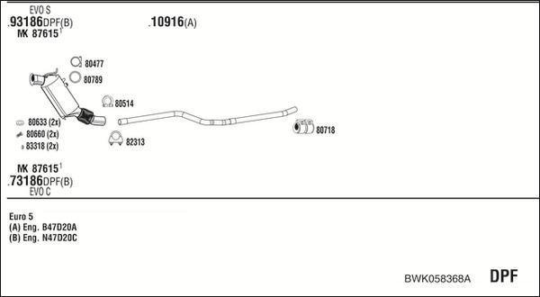 Walker BWK058368A - Pakoputkisto inparts.fi