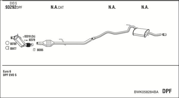 Walker BWK058284BA - Pakoputkisto inparts.fi