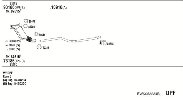 Walker BWK053234B - Pakoputkisto inparts.fi