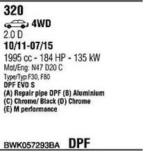 Walker BWK057293BA - Pakoputkisto inparts.fi