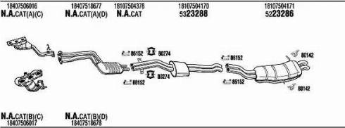 Walker BWK015448AB - Pakoputkisto inparts.fi