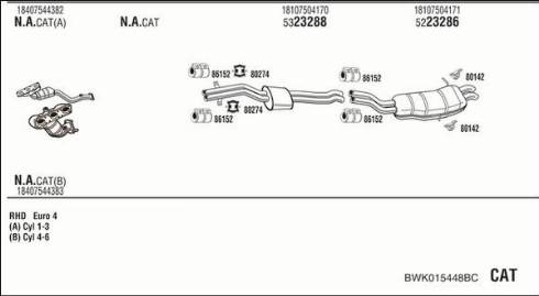 Walker BWK015448BC - Pakoputkisto inparts.fi