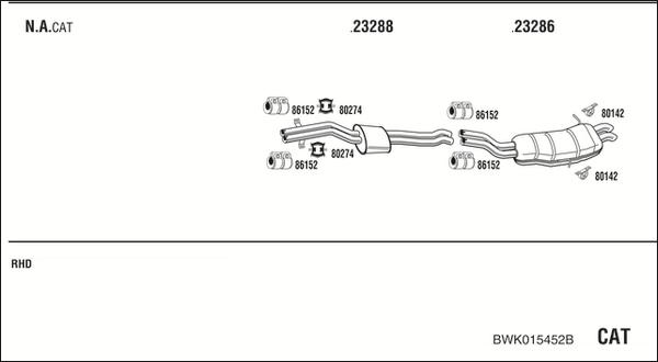 Walker BWK015452B - Pakoputkisto inparts.fi