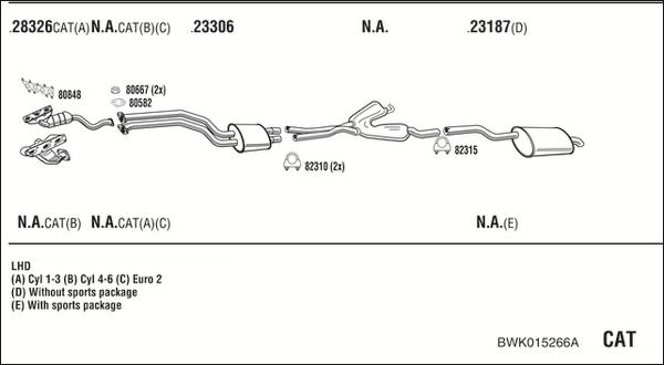 Walker BWK015266A - Pakoputkisto inparts.fi