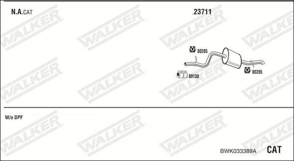 Walker BWK033389A - Pakoputkisto inparts.fi