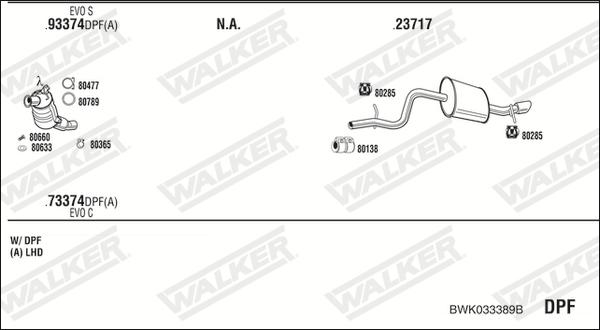 Walker BWK033389B - Pakoputkisto inparts.fi