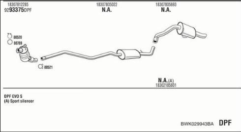 Walker BWK029943BA - Pakoputkisto inparts.fi