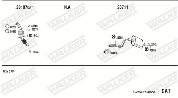 Walker BWK025482A - Pakoputkisto inparts.fi