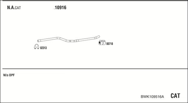 Walker BWK109516A - Pakoputkisto inparts.fi