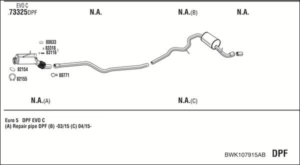 Walker BWK107915AB - Pakoputkisto inparts.fi