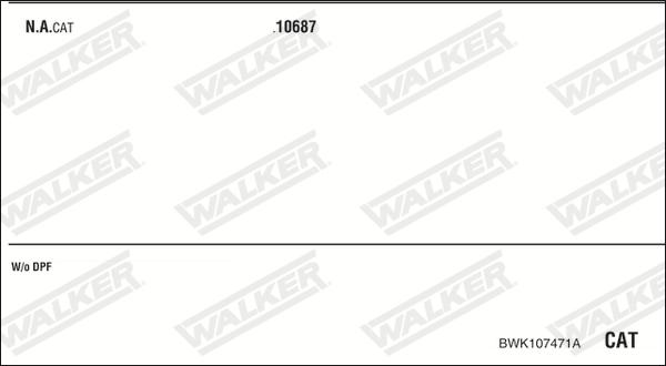 Walker BWK107471A - Pakoputkisto inparts.fi