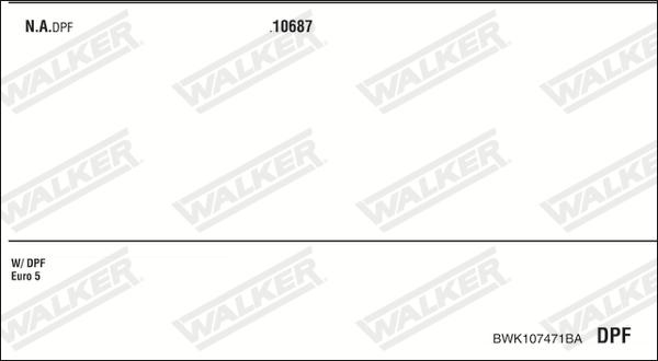 Walker BWK107471BA - Pakoputkisto inparts.fi