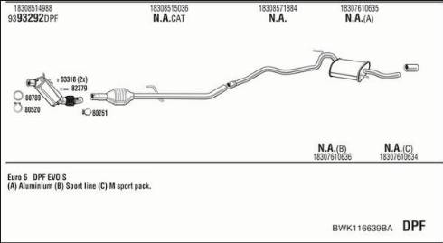 Walker BWK116639BA - Pakoputkisto inparts.fi