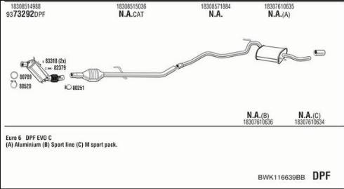 Walker BWK116639BB - Pakoputkisto inparts.fi