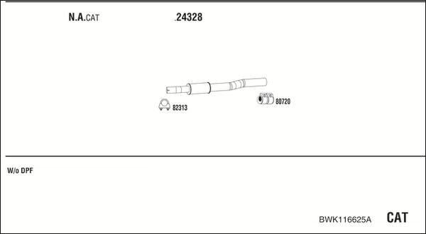 Walker BWK116625A - Pakoputkisto inparts.fi