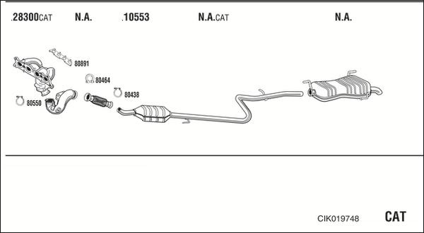 Walker CIK019748 - Pakoputkisto inparts.fi