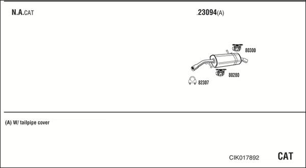 Walker CIK017892 - Pakoputkisto inparts.fi