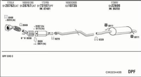 Walker CIK023440B - Pakoputkisto inparts.fi