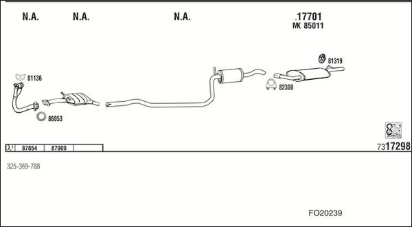 Walker FO20239 - Pakoputkisto inparts.fi