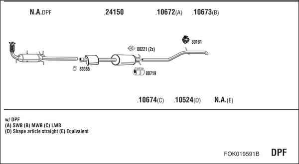 Walker FOK019591B - Pakoputkisto inparts.fi