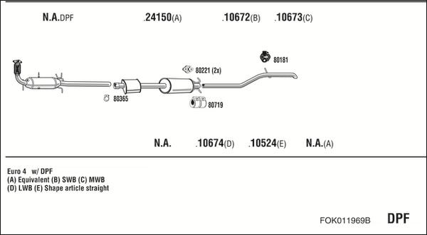 Walker FOK011969B - Pakoputkisto inparts.fi