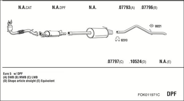 Walker FOK011971C - Pakoputkisto inparts.fi