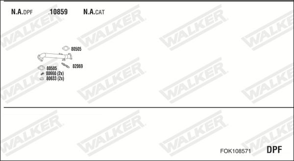 Walker FOK108571 - Pakoputkisto inparts.fi