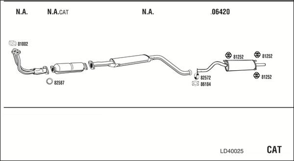 Walker LD40025 - Pakoputkisto inparts.fi