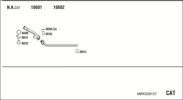 Walker MBK028157 - Pakoputkisto inparts.fi