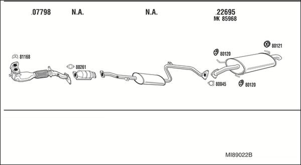 Walker MI89022B - Pakoputkisto inparts.fi