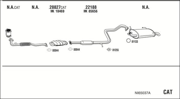 Walker NI65037A - Pakoputkisto inparts.fi