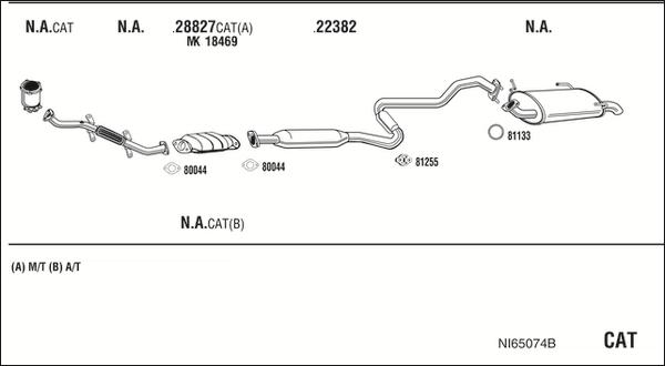 Walker NI65074B - Pakoputkisto inparts.fi