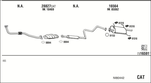 Walker NI80442 - Pakoputkisto inparts.fi