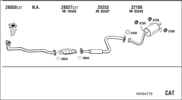 Walker NIH04779 - Pakoputkisto inparts.fi