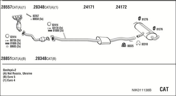 Walker NIK011138B - Pakoputkisto inparts.fi