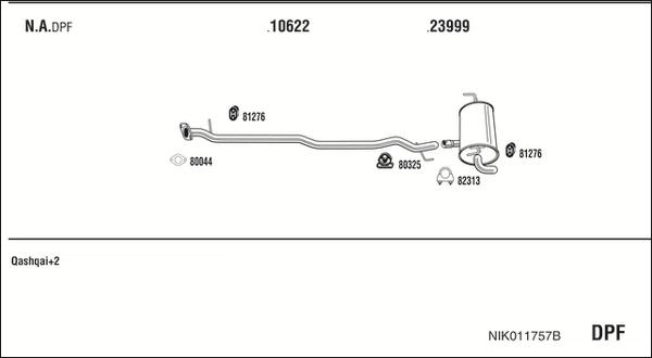 Walker NIK011757B - Pakoputkisto inparts.fi