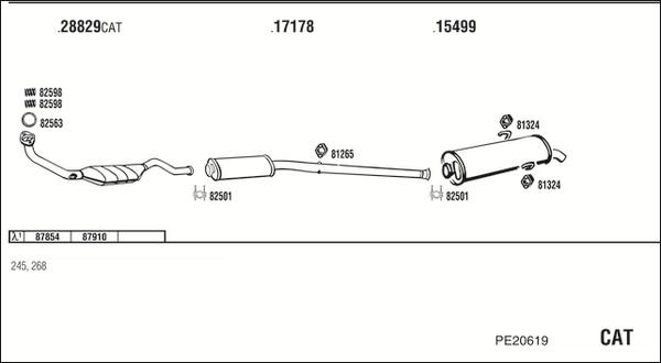 Walker PE20619 - Pakoputkisto inparts.fi