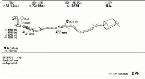 Walker PEK018016DB - Pakoputkisto inparts.fi