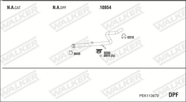 Walker PEK113672 - Pakoputkisto inparts.fi