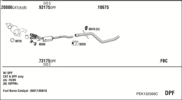 Walker PEK132566C - Pakoputkisto inparts.fi