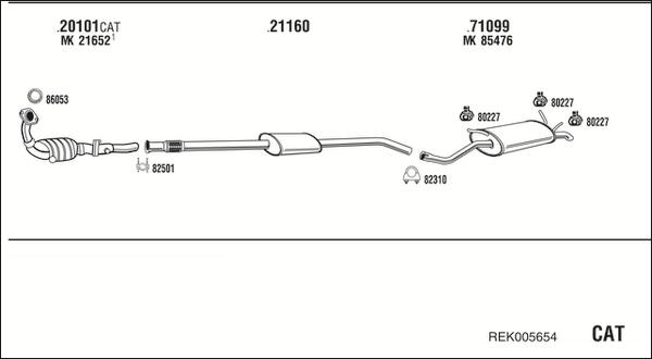 Walker REK005654 - Pakoputkisto inparts.fi