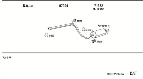 Walker SKK022949A - Pakoputkisto inparts.fi