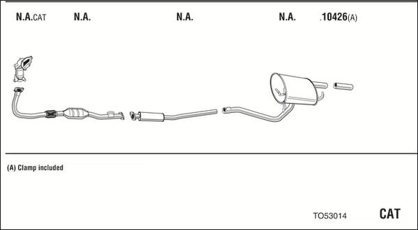 Walker TO53014 - Pakoputkisto inparts.fi