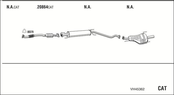 Walker VH45362 - Pakoputkisto inparts.fi